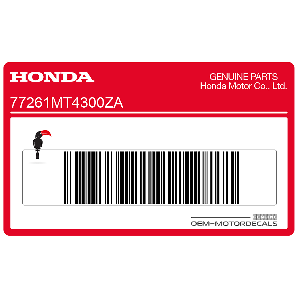 Adesivo codone VFR Honda VFR750 OEM 77261MT4300ZA