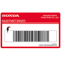 HONDA Adesivo anteriore carenatura centrale VFR 64207-MZ7-300ZD