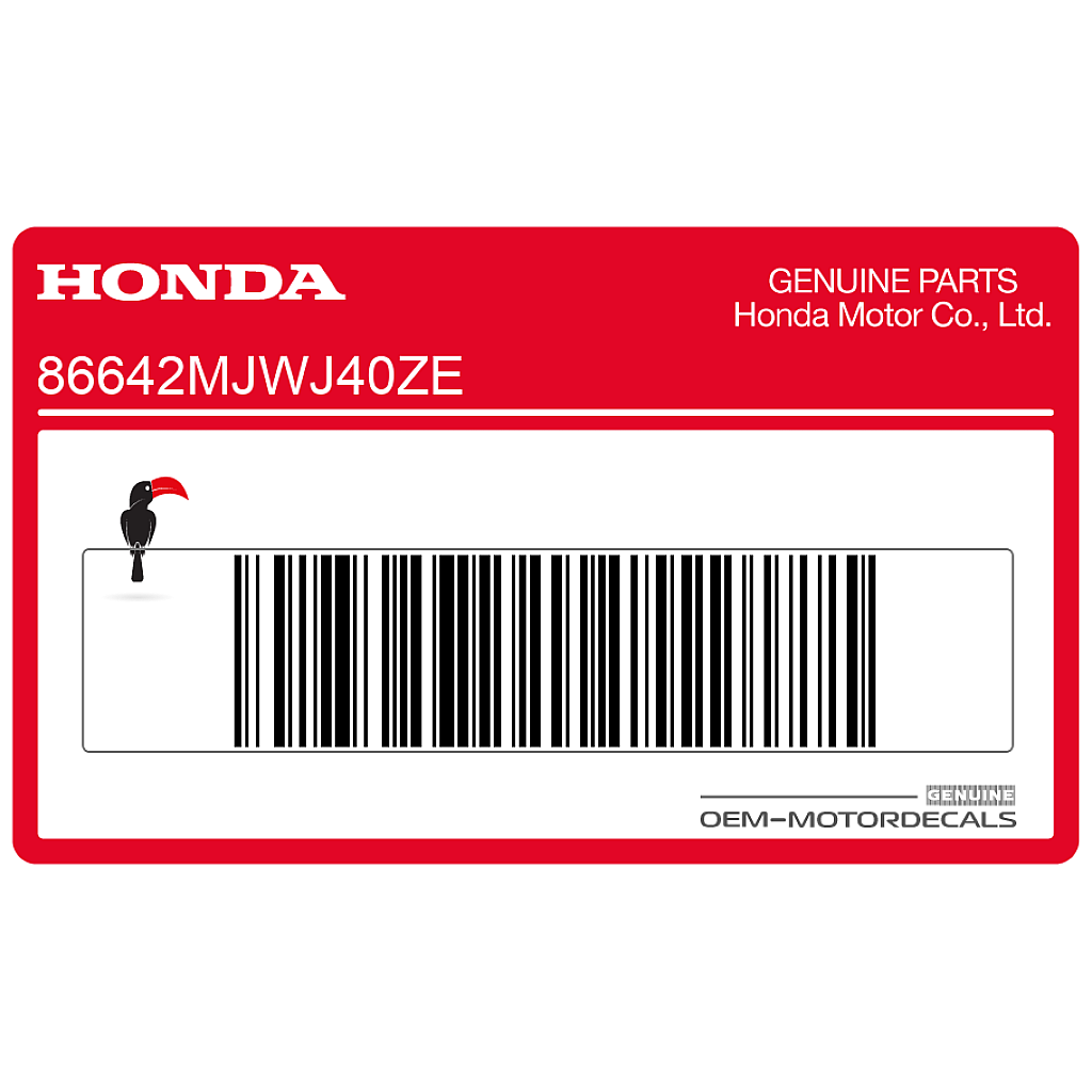 Honda CB500F Pegatina Gráfica Carenado Central Izquierdo Lado Izquierdo Genuina OEM 86642MJWJ40ZE