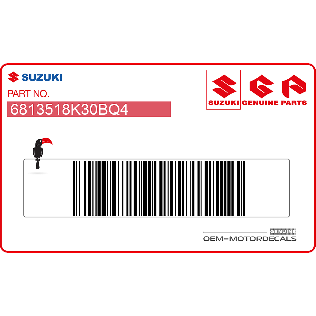 Suzuki SV650X Set adesivi carenatura telaio destro lato destro OEM 6813518K30BQ4