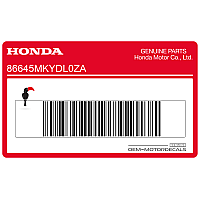 HONDA Naklejka na środkową owiewkę, prawa strona 86645-MKY-DL0ZA