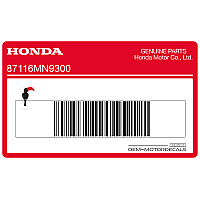 HONDA Heckträger Dominator Aufkleber 87116-MN9-300