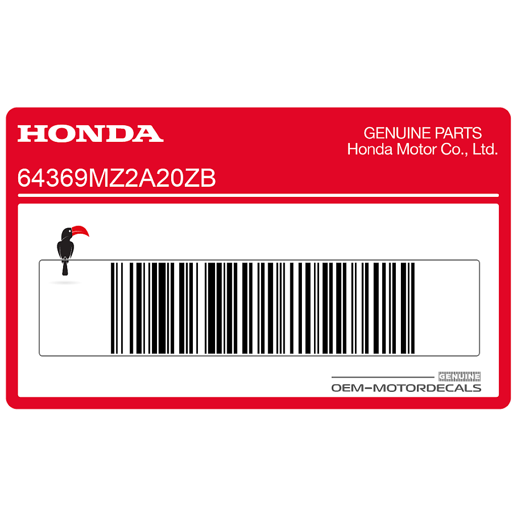 Honda CBR1000F Adesivo carenatura sinistra STRIPE A lato sinistro OEM 64369MZ2A20ZB