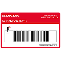 HONDA Sticker, bovenste deel kuipdeel voor 87115-MAN-G00ZC