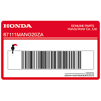 HONDA Sticker rechter kuipdeel, rechterkant 87111-MAN-G20ZA
