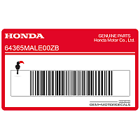 HONDA Adesivo carenatura superiore sinistra, lato sinistro 64365-MAL-E00ZB