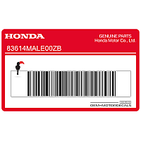 HONDA Emblema Honda Wing para depósito de combustible 83614-MAL-E00ZB