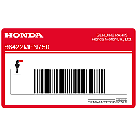 HONDA Pegatina de rueda izquierda CB1000R, lado izquierdo 86422-MFN-750