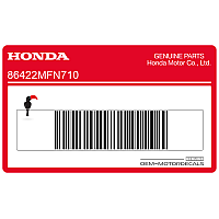 HONDA Pegatina de rueda, lado izquierdo 86422-MFN-710