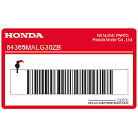 HONDA Autocollant de carénage, côté gauche 64365-MAL-G30ZB