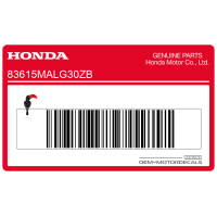 HONDA Autocollant de carénage arrière, côté droit 83615-MAL-G30ZB