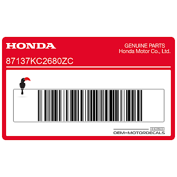 Frame cowling decal, left side