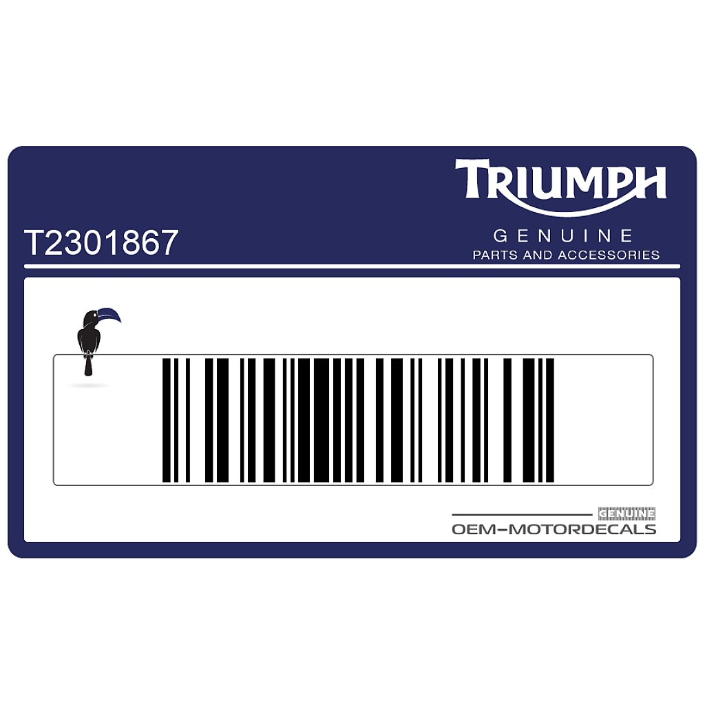 Triumph SPRINT ST 955i Verkleidungsaufkleber links OEM T2301867