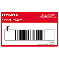 HONDA Autocollant de flanc de carénage inférieur droit, marque 500TH, côté droit 17518-MBW-N20