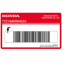 HONDA Autocollant de coque arrière, côté gauche 77214-MM5-640ZA