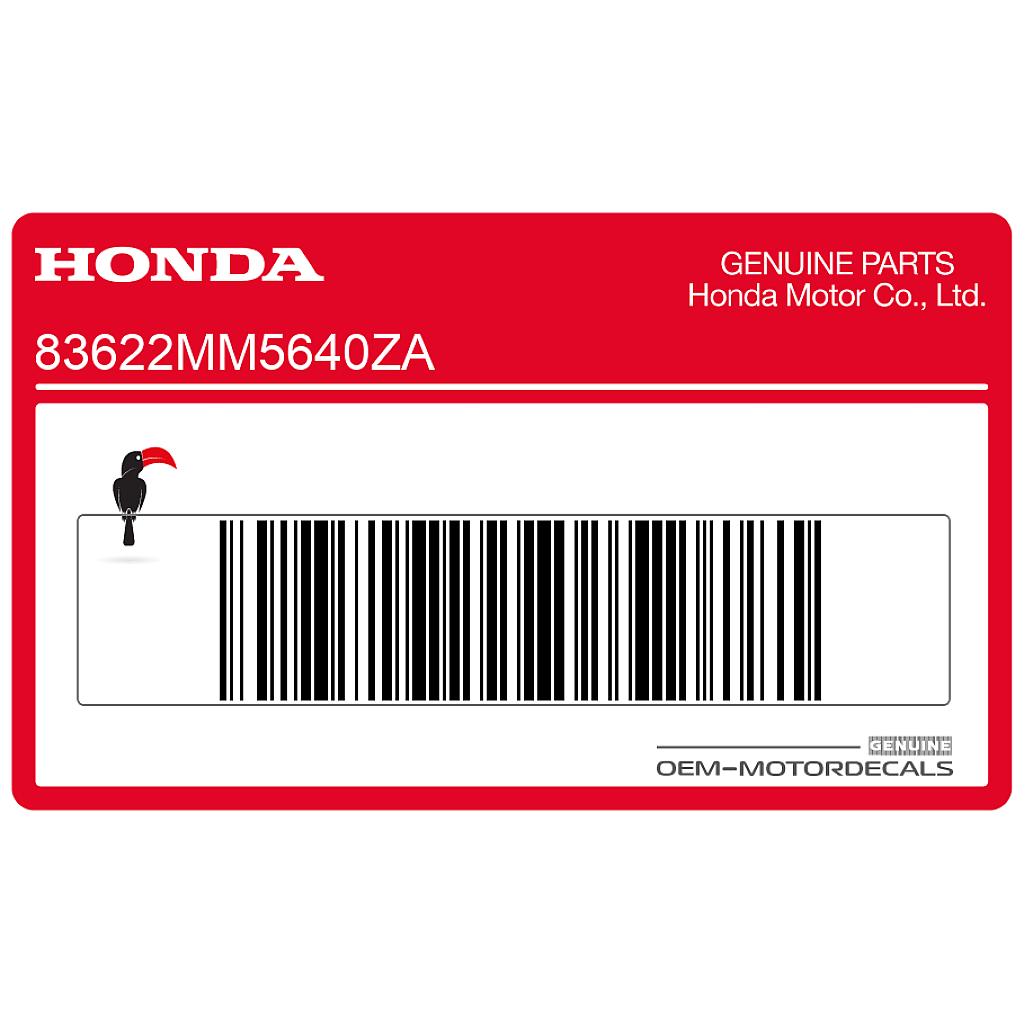 Honda CBR1000F Autocollant Carénage Supérieur Gauche Côté Gauche OEM 83622MM5640ZA
