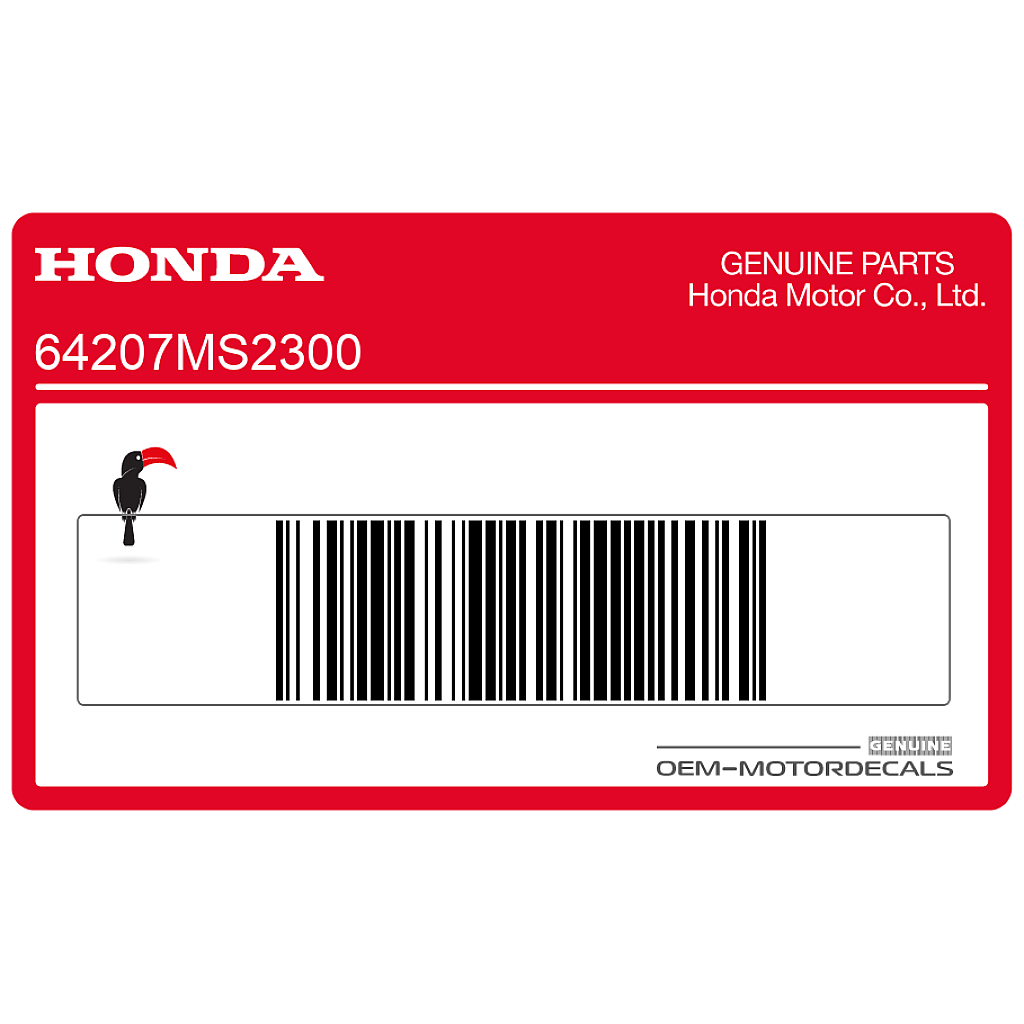 Honda CBR1000F Windscreen CBR Sticker OEM 64207MS2300