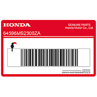 HONDA Pegatina del Panel Interior Izquierdo, Lado Izquierdo 64596-MS2-300ZA