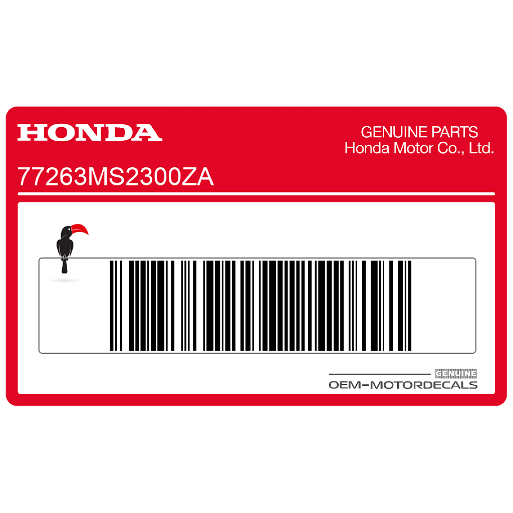 Honda CBR1000F Achterkuip Sticker OEM 77263MS2300ZA