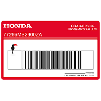 HONDA Pegatina colin, lado izquierdo 77266-MS2-300ZA