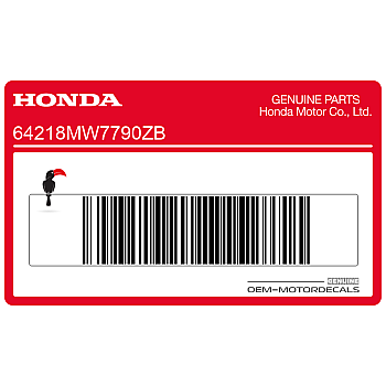 Naklejka na przednią owiewkę (czasza), prawa strona