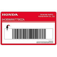 HONDA Autocollant de panneau latéral, côté gauche 64369-MW7-790ZA