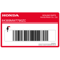 HONDA Pegatina para panel lateral, lado izquierdo 64369-MW7-790ZC