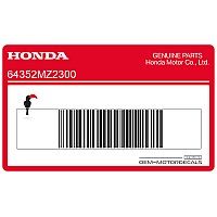 HONDA Rahmenabdeckungsaufkleber, Linke Seite 64352-MZ2-300