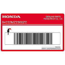 Autocollant de carénage supérieur avant