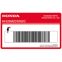 HONDA Autocollant de panneau latéral, côté droit 64326-MZ2-300ZC