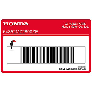 Frame cowling decal, left side