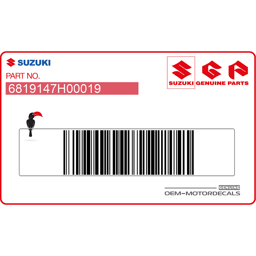 Suzuki GSXR1000 Emblema Puntale Lato Sinistro OEM 6819147H00019