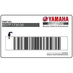 Autocollant carénage arrière queue, côté gauche