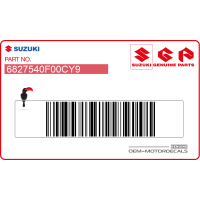 SUZUKI Naklejka na przednią owiewkę (czasza) 68275-40F00-CY9