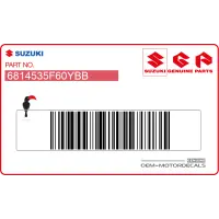 SUZUKI Naklejka na tylną owiewkę / zadupek, lewa strona 68145-35F60-YBB