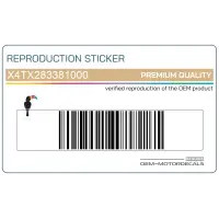 REPRODUCTION Zijpaneel sticker, rechterkant X4TX283381000