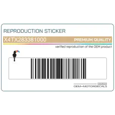 Zijpaneel sticker, rechterkant Zijpaneel sticker, rechterkant