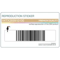 REPRODUCTION Zijpaneel sticker, linkerkant X4TX283910100