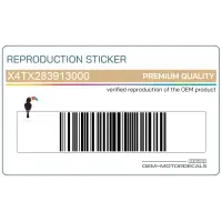 REPRODUCTION Zijpaneel sticker, linkerkant X4TX283913000