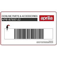 APRILIA Bovenkuip stickers, set AP8167937-22