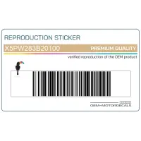 REPRODUCTION Zijpaneel stickers set, rechterkant X5PW283B20100