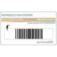 REPRODUCTION Zijpaneel sticker, linkerkant X5VY283912000