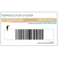 REPRODUCTION Zijpaneel sticker, rechterkant X14B283942000