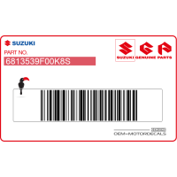 SUZUKI Autocollant carénage arrière queue, côté droit 68135-39F00-K8S