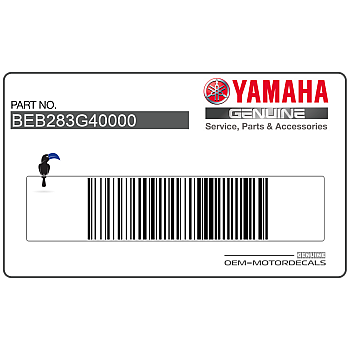 Front cowling decal, left side