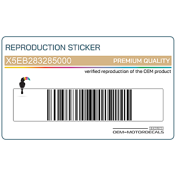 Side cowling decal, left side 