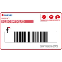 SUZUKI Autocollants de carénage supérieur avant, ensemble 68280-39F30-LR5