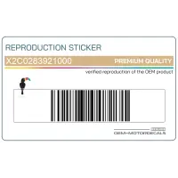 REPRODUCTION Zijpaneel sticker, rechterkant X2C0283921000