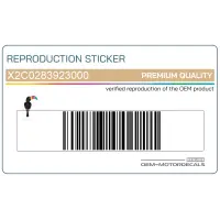 REPRODUCTION Zijpaneel sticker, rechterkant X2C0283923000