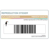 REPRODUCTION Zijpaneel sticker, rechterkant X2C0283925000
